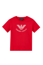 Eagle Logo & Text Print T-Shirt